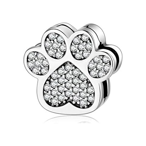 Paw Print Reflexions Charm Sterling Silver Pawprint Clip Charms fits Reflexions Bracelet for Women (Paw Print Reflexions Charm) Cover