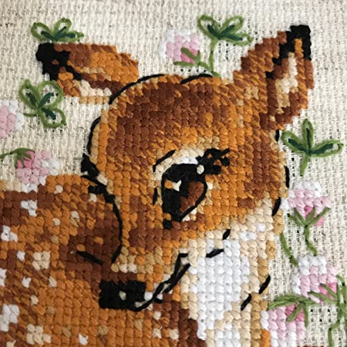 Image of RIOLIS - Little Deer 1777, Cross Stitch Kits 5 inchX5 inch, Cross Stitch Kits for Beginners & Advanced, Crossstitching Kits Adult, Counted Stitching Kits, Embroidery Kit