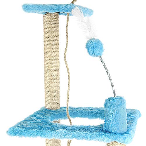 Brinquedo Arranhador Divert Cat para Gatos 3 Plataformas Bombeiro Azul