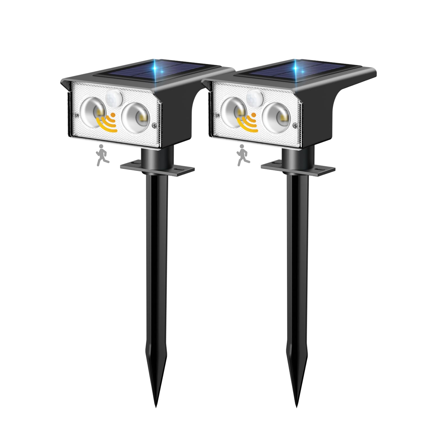 btfarm Solarlampen für Außen mit Bewegungsmelder, 3 Modi Solarstrahler für Außen Garten IP65 Wasserdicht Led Solar Strahler, Solarleuchten Aussen für Eingang Terrasse Treppe