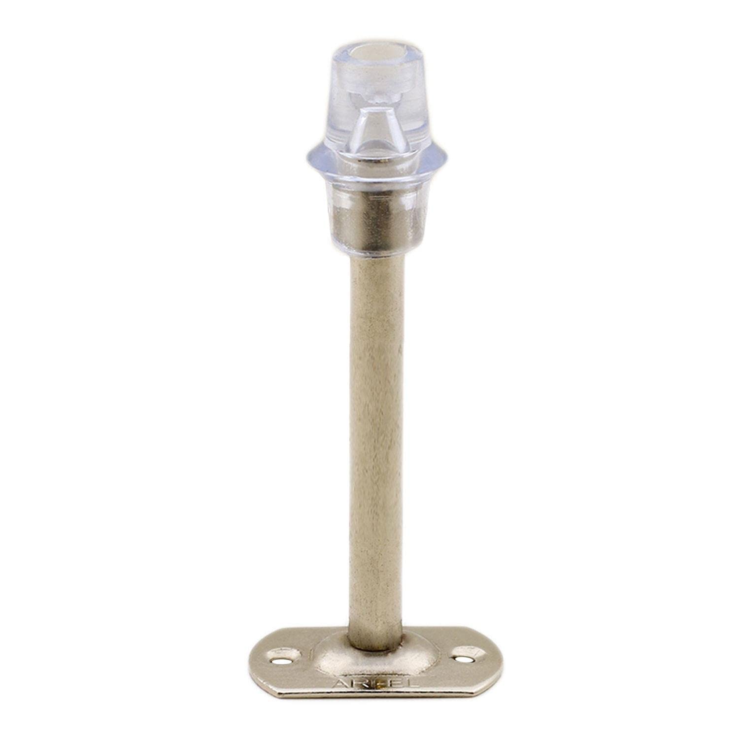 Badem10 Kapı Stoperi Tamponu 15 cm Krom Metal Vidalı Kapı Stopu Silikonlu