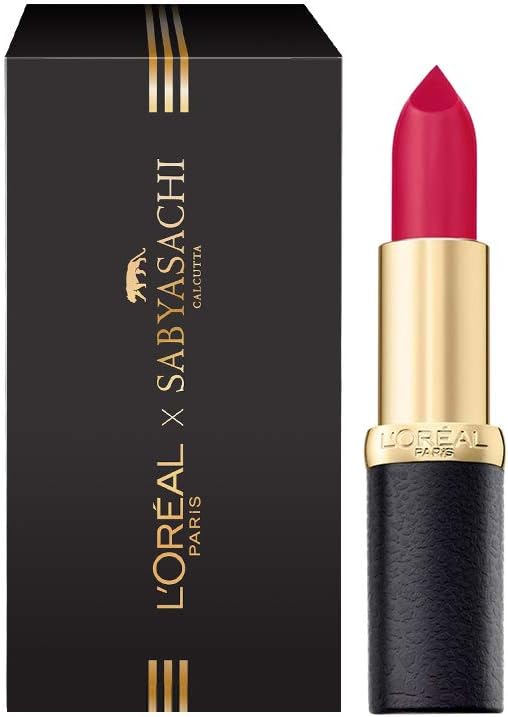 L'Oreal Paris Color Riche Matte Lipstick,214 Raspberry Syrup, Sabyasachi Collection, 3.7g