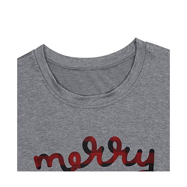 Christmas-T-Shirt-Womens-Merry-and-Bright-Letter-Printed-Short-Sleeve-Tops-Holiday-Shirt-Christmas-Tree-Tee-Shirts Christmas T Shirt Womens Merry and Bright Letter Printed Short Sleeve Tops Holiday Shirt Christmas Tree Tee Shirts (Gray2, Large)