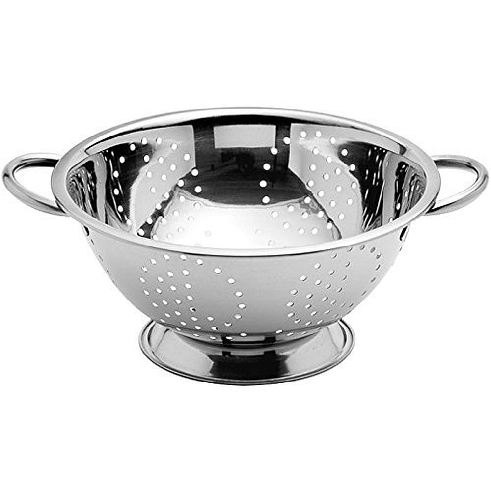 Weis – Scolapasta Diametro 35 cm, Acciaio Inox, Argento, 35 x 35 x 15 cm