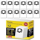 Pymin 12 Stück Staubsaugerbeutel für Kärcher KNT4,WD4,WD5,WD6 Vliesfilterbeutel KFI 487,Für Kärcher MV 4, MV 5, MV 6,WD5P,WD6P Filtertüten Fleece Filter Bags 2.863-006.0 Nass Trockensauger Beutel