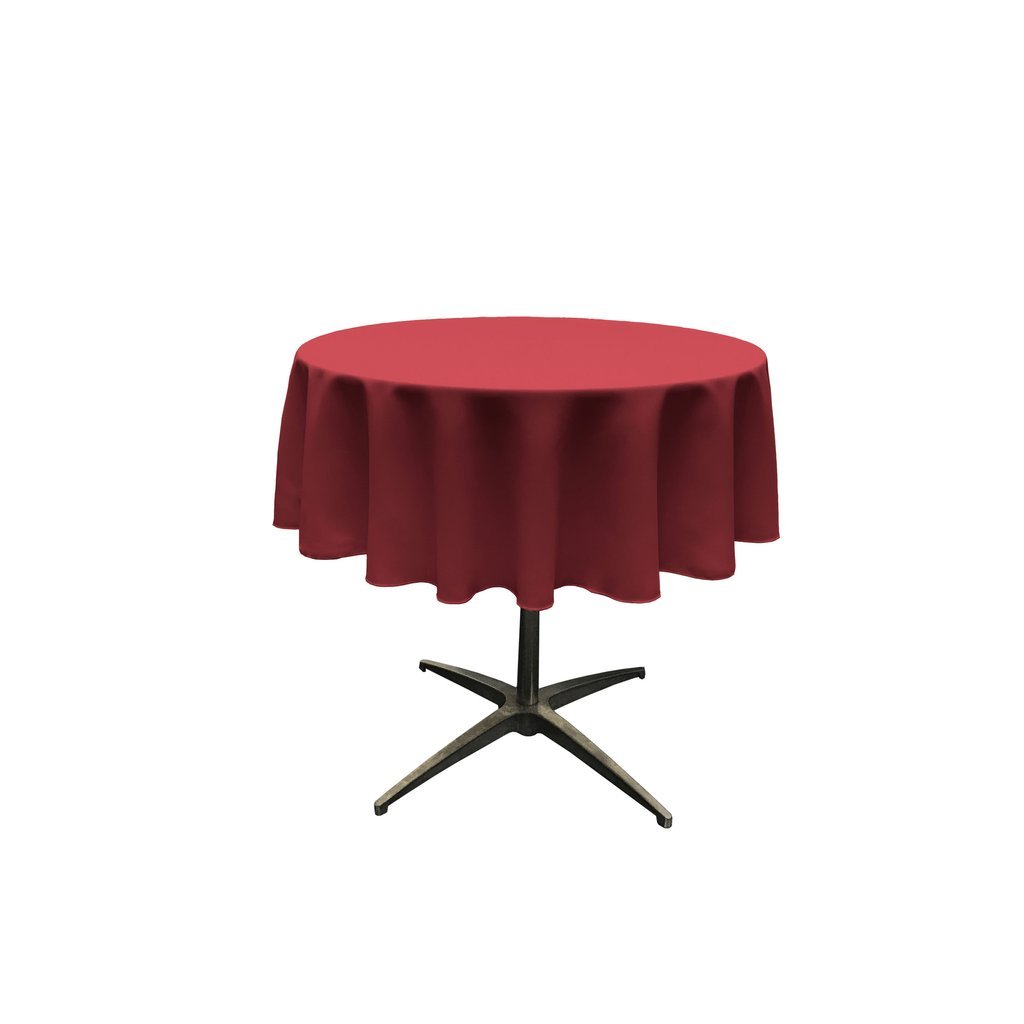 AddandShip by ADD&Ship Round Polyester Tablecloth 36 inches (Cranberry)