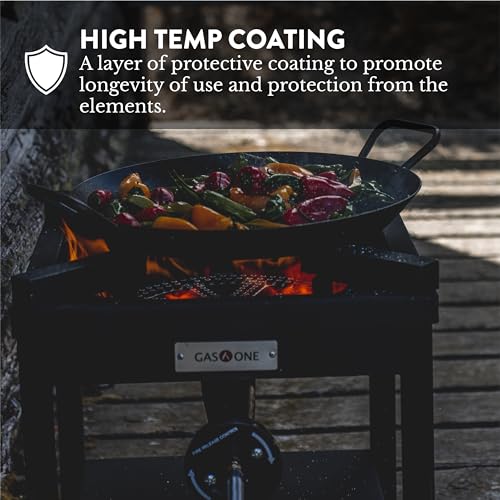 GasOne Propane Burner Cooker With Regulator with Steel Braided Hose For Outdoor Cooking, Turkey Fry