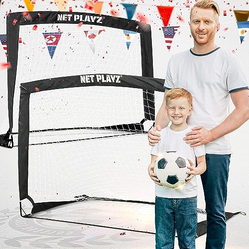 Soccer Gift Set, Backyard Soccer Goal Rebouder Net for Age 3 4 5 6 7 8 9 10 11 12 13 14 Year Old Kids Children & Teens