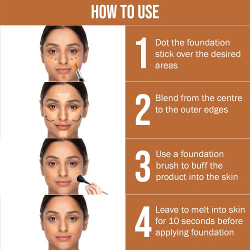 Image of NY Bae Almond Oil Infused Foundation, Concealer, Contour, Color Corrector Stick For Dark Skin - Runway Range - Backstage Vibe in Warm Tan 12