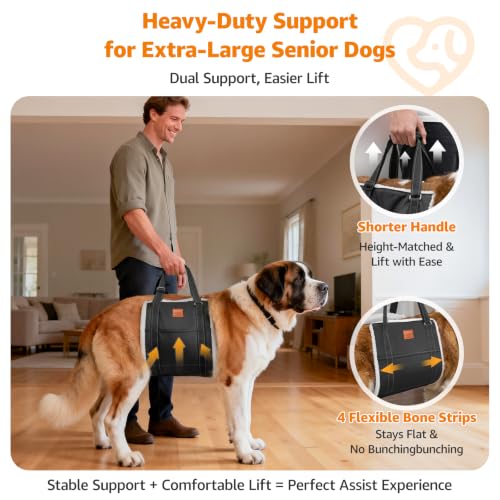 Image of LOOBANI Dog Sling for Extra Large Dogs Hind Leg Support Weak Rear Leg Aid