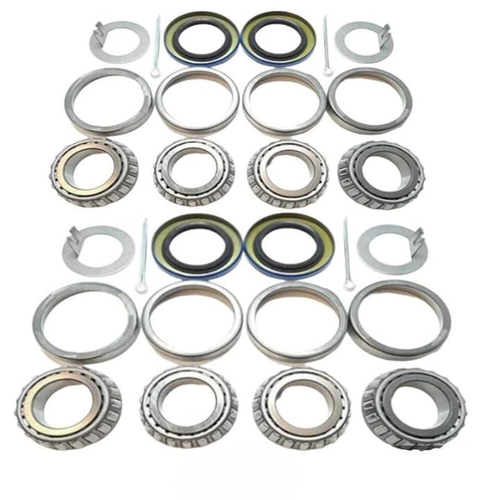 AJANTA INDUSTRIAL Trailer Wheel Bearings Kits LM67048/10 Seal 2.125'' &2.250'' Fit 5200-7000 lbs. (Pack 4)
