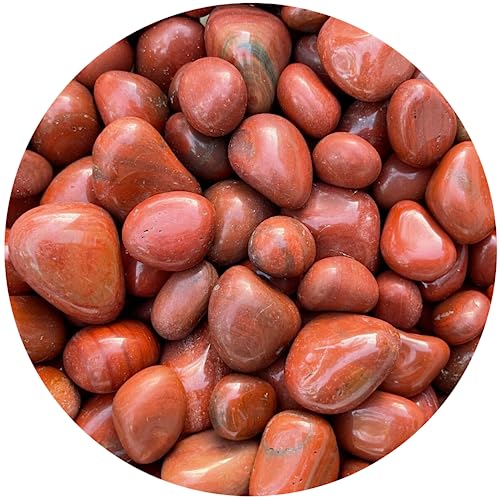 Image of GAF TREASURES 1 /2 LB Red Jasper Tumbled Stones, Polished Red Jasper Gemstone, Red Jasper Healing Crystals (Red Jasper)