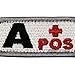 EmbTao Type A Positive Tactical Blood Type Fastener Hook&Loop Patch - Black & Red - 2