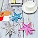 Aneco 3 Pack 4 Inches Glittered Mini Star Christmas Tree Topper Star Treetop for Small Christmas Tree Ornaments, Silver, Pink and Blue