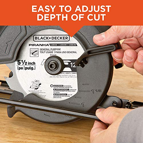 BLACK+DECKER 20V MAX* 5-1/2-Inch Cordless Circular Saw (BDCCS20C)