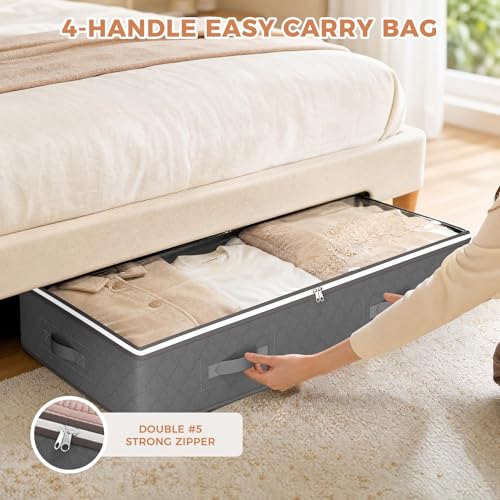 Image of Budding Joy Under Bed Storage Containers, Storage Bins with Clear Lids