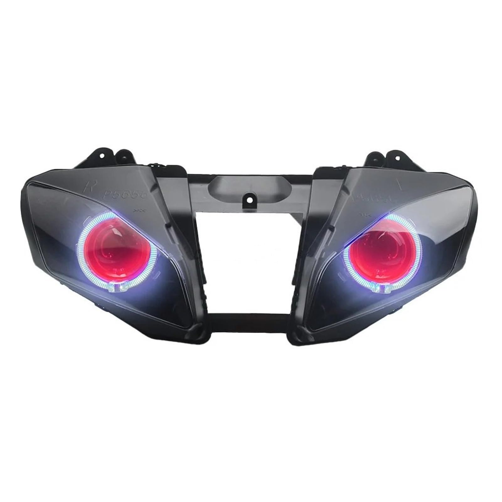 Dirt Bike Reflektor Pasuje do YZF R6 2006 2007 motocykl przedni podwójna wiązka reflektorów LED Angel Eyes Hi/Lo wiązka czołowa lampa światła