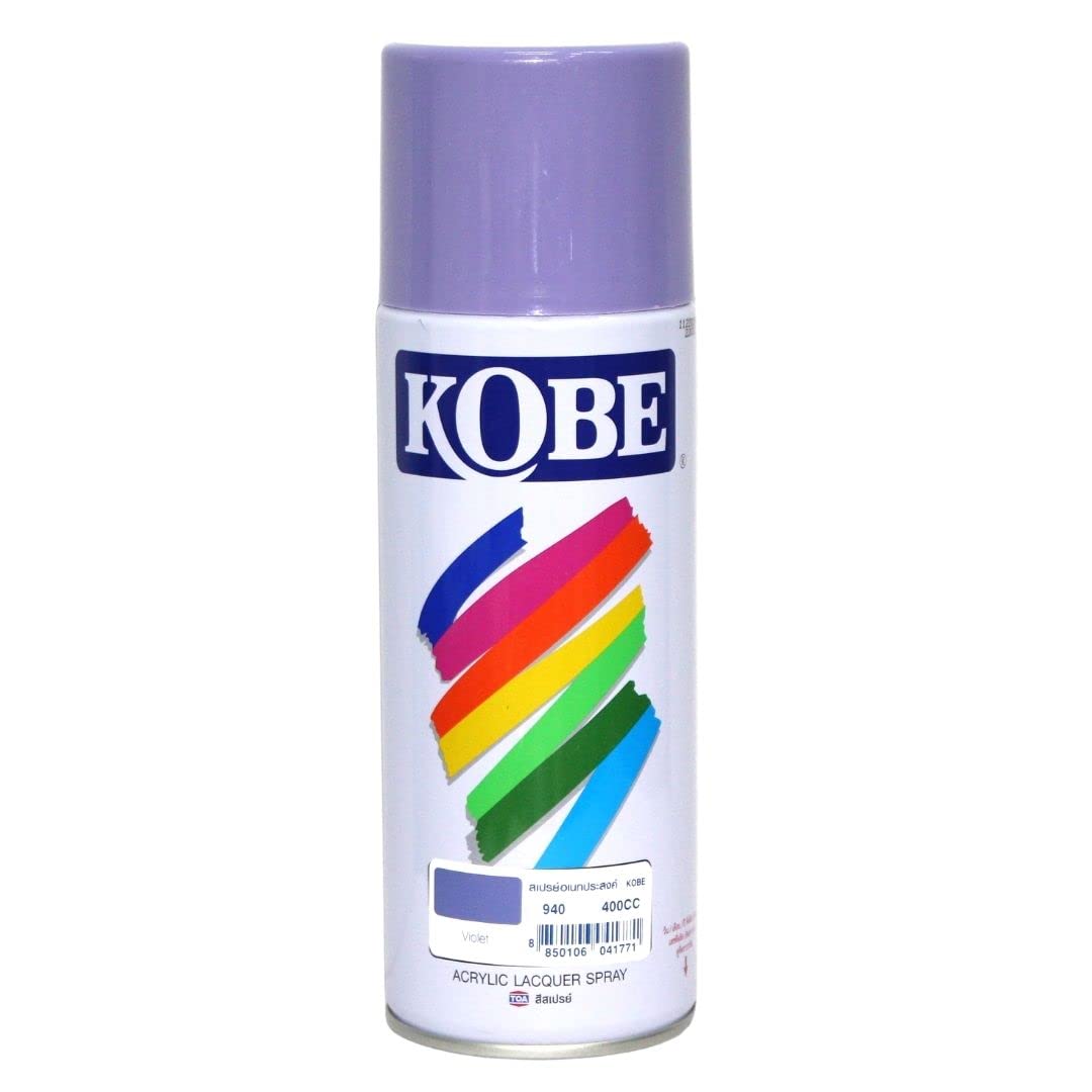 Kobe Spray violet Glossy Finish Acrylic Multipurpose Spray Paint | DIY, Quick Drying Good finish for Metal, Wood, and Walls 400ml pack of 1