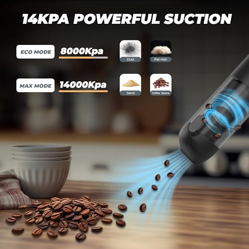 Image of 4-in-1 Cordless Vacuum Cleaner for Car | 2X Powerful Suction | Dual Mode Battery 6000mAh & 12V DC Car Port I Wireless & Handheld | Compact & Lightweight for Travel & Home Use(V4)