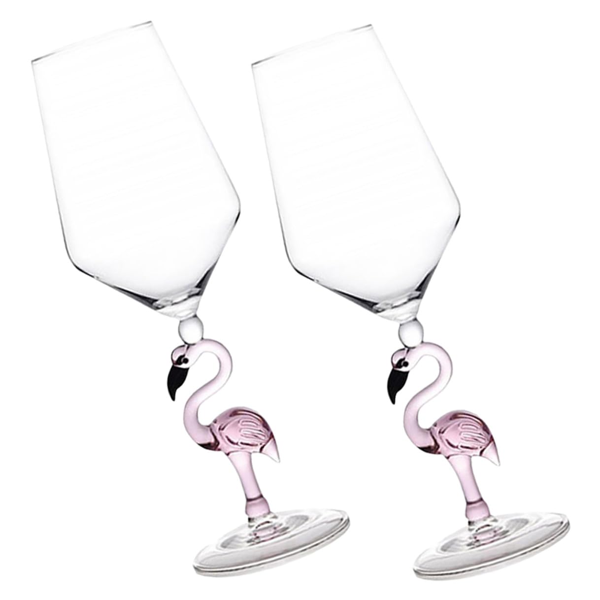 Cabilock 2 Piezas Vasos de Cóctel de Flamenco de Resistente los Copas de Vino Creativas para Fiestas Uso Multifuncional Bares y Restaurantes