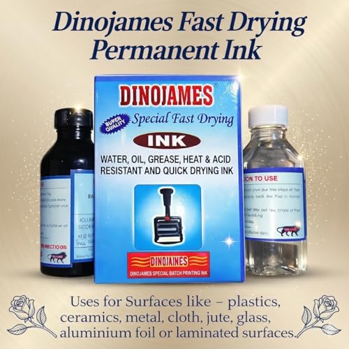 Image of Dinojames Mini Batch Coding Machine /Printer - 3mm Small Grooved Letters, 6 Lines, 60x40mm Printing Area - Compact & Heavy-Duty Use