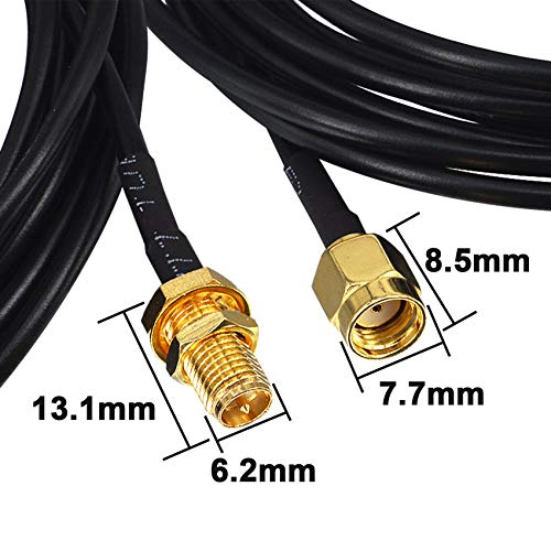 Kaunosta High Gain 22Dbi Wifi Router Universal Omni-Directional Antenna & 10Ft Rp-Sma Male To Female Extension Cable For Wireless Network Router, Pci/Pcie Card, Usb Adapter, Ip Camera #TOP5