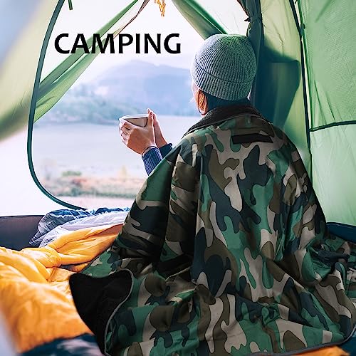 Image of Tirrinia Large Waterproof Outdoor Blanket, Soft Warm Windproof Stadium Blanket with Sherpa Fleece and Foldable for Outdoor Sport, Baseball, Football, Beach, Concerts, Car