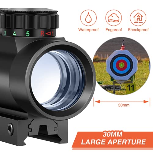 Ezshoot Red Green Dot Sight Tactical Scope Reflex Sight With Lens Cap 20Mm/11Mm Weaver Picatinny Rail Mount thumb #2