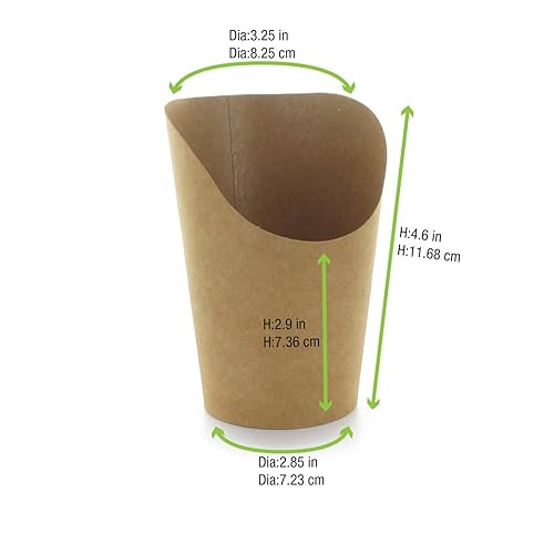 Miniatura 5 de Envase de cartón PacknWood para burritos o papas fritas varios tamaños y colores Kraft marrón 1200