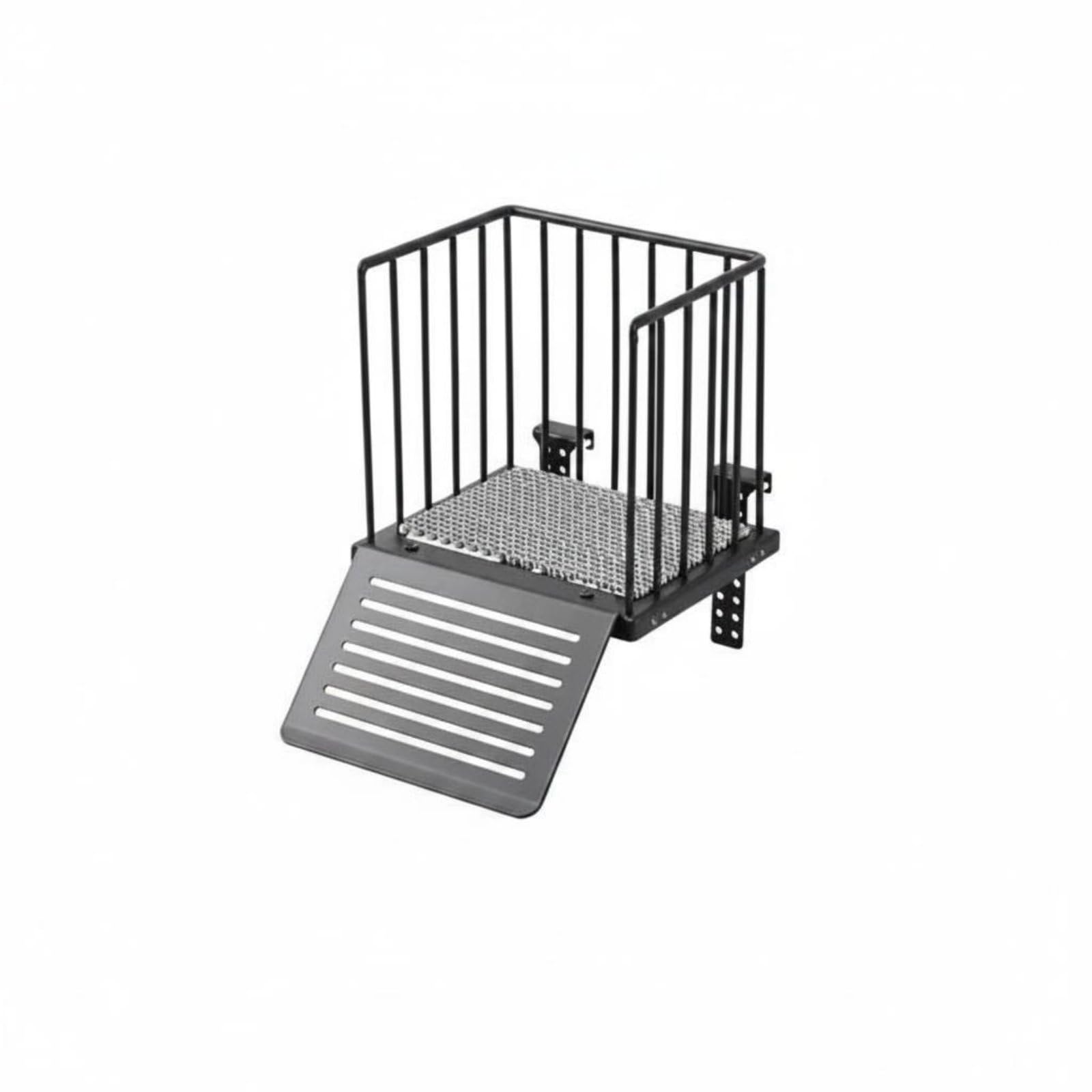Schildkröten-Sonnenplatz aus Edelstahl ausbruchsicher Schwimmel mit Kletterrampe tragfähig Schildkröten Sonnenplatz für Schildkrötenhalter, Klein Für 20cm Breites Aquarium