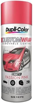 Dupli-Color ECWRC8047 Custom Wrap Matte Removable Automotive Paint Passion Pink Spray Paint - 11 oz. Aerosol Can