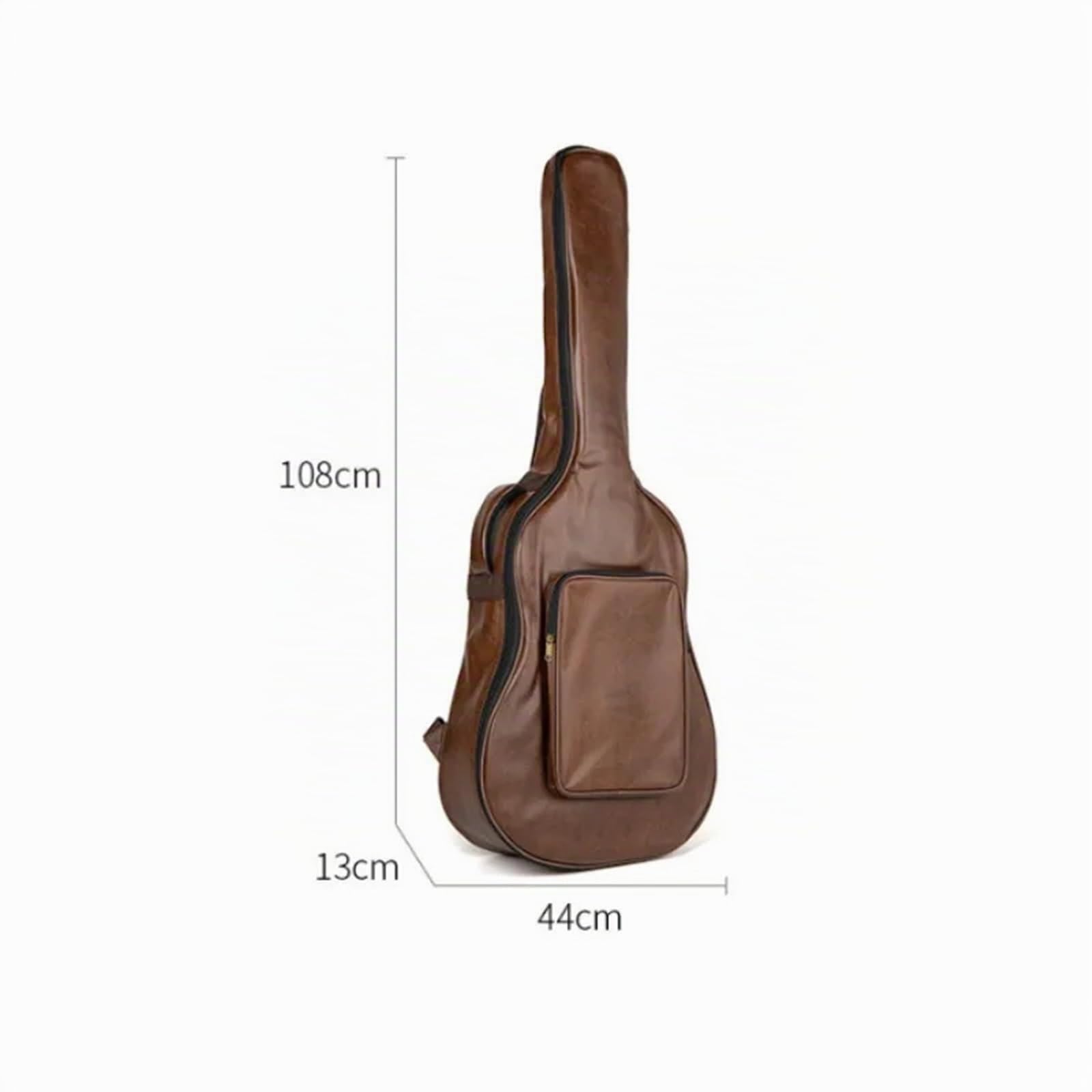 Gitarrentasche Klassischer Gitarren-Rucksack aus wasserdichtem, verdicktem PU-Leder, 40/41 Zoll, Tragetasche for Gitarrenkoffer, Zubehör for Musikinstrumente(Brown)