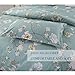 Nanko Bedding Duvet Cover Set Queen, 3 Pieces – 800-Thread Floral Microfiber Down Comforter Quilt Cover Zipper & Tie for Women & Men’s Bedroom, Luxury Guestroom Decor -Teal