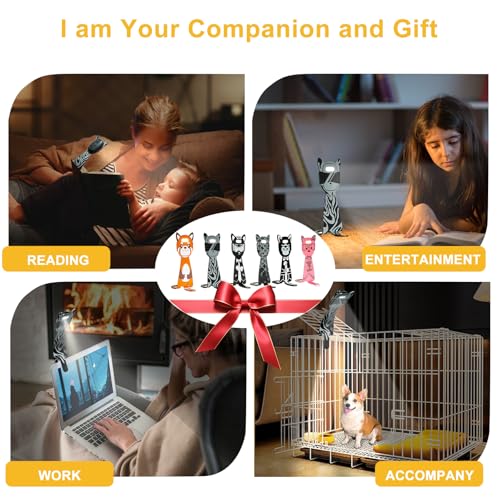 Image of MILA&LOUIS Rechargeable Book Lights for Reading at Night Portable Bookmark & Clip On USB Booklight for Readers in Bed Dimmable Brightness Small Cute LED Bedside Reading Lamp for Travel (Quicksand)