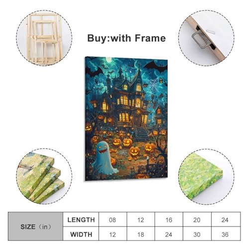 Tableau Impression Sur Toile Château Décoration Murale Premium 50x75cm Pour Chambre Et Couloir
