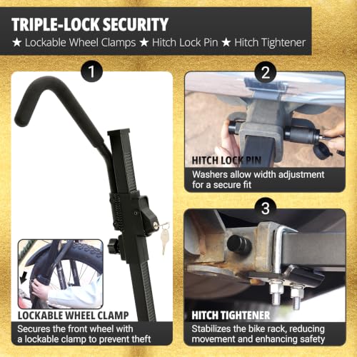 Image of TrailV2 Plus 300 lbs Heavy Duty Capacity 2-EBike Hitch Rack with Ramp