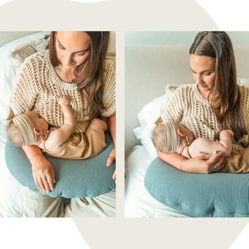 New! Memory Foam Nursing Pillow - Comes with 2 Washable Covers - for Breastfeeding, Bottle Feeding, and Tummy Time - Perfect Support for Baby and Mom Brand - Image 4