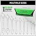 SWANLAKE 19Pcs Super-Thin Open End Wrench Set with Rolling Pouch, Carbon Steel SAE & Metric, 1/4