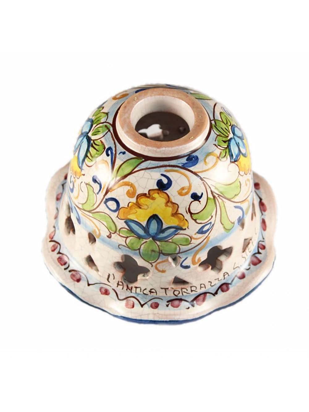 Sicilian ceramic cup Santo Stefano di Camastra small attachment E14 replacement for chandelier lamp sconce ceiling lamp decoration flowers