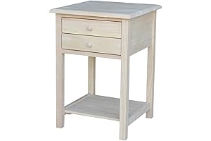 DIY Enthusiast's Dream: International Concepts Unfinished Wood Lamp Table