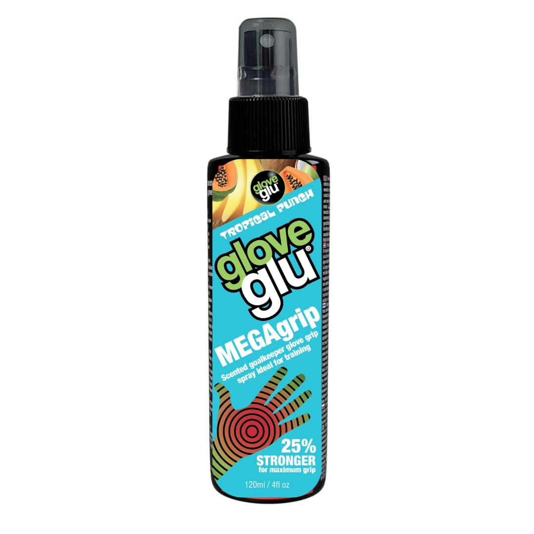 MEGAgrip goalkeeper grip spray with Tropical Scent for enhancing goalkeeper glove grip