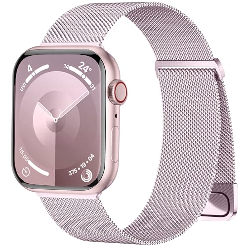 Image of Magnetic Band Compatible for Apple Watch Bands Women Men 40mm 38mm 41mm 42mm 46mm 44mm 45mm 49mm, Stainless Steel Mesh Metal Sport Strap Wristband iWatch Series 11 10 9 8 7 6 5 4 3 2 1 SE Ultra