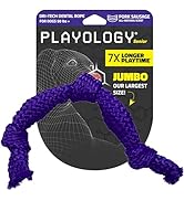 Playology Silver Dri-Tech Dental Rope for Large to X-Large Senior Dogs 50lbs & up | Engaging All-...