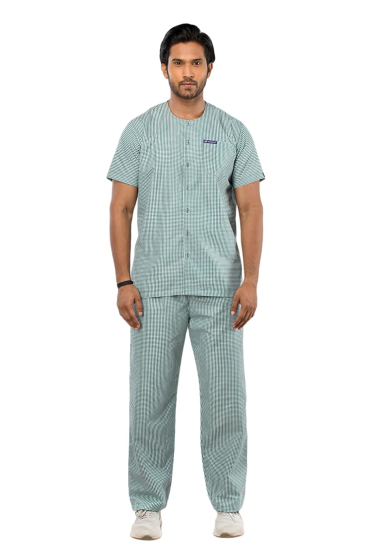 medilinen Solution Next Gen Breathable, Durable & Skin Friendly Men Patient Top & Pyjama Set, Polyviscose-picture-21