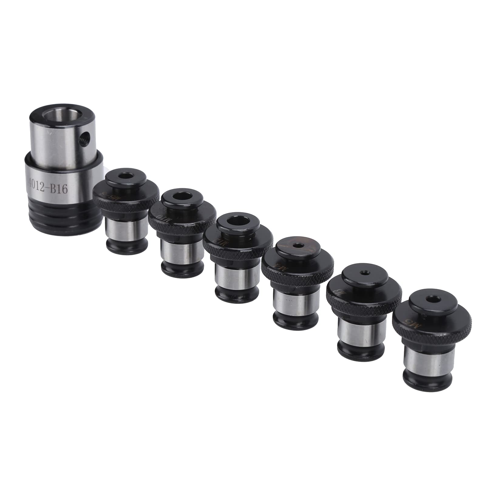 Juego de portabrocas de cambio rápido para roscado, portabrocas para taladro de columna, portaherramientas de roscado de cambio rápido con casquillos de aleación M3‑M12, precisión