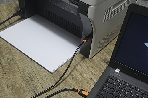 Snanshi Printer Cable 25 Ft, Usb Printer Cable Usb 2.0 Type A Male To Type B Male Scanner Printer Cord Compatible With Hp, Canon, Lexmark, Epson, Dell, Xerox, Samsung Etc #TOP3