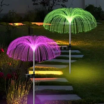 TECH LOGO ELECTRONICS Solar Jellyfish Light Garden Solar Lamp Outdoor 7 Color Changing Waterproof Solar Light for Home,Outdoor,Indoor,Birthday Special Decor Light (2 Pack)