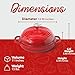 Enameled Cast Iron Bread Pan with Lid, 11” Red Bread Oven Cast Iron Sourdough Baking Pan, Dutch Oven for Bread, No Seasoning Needed -Segretto Cookware