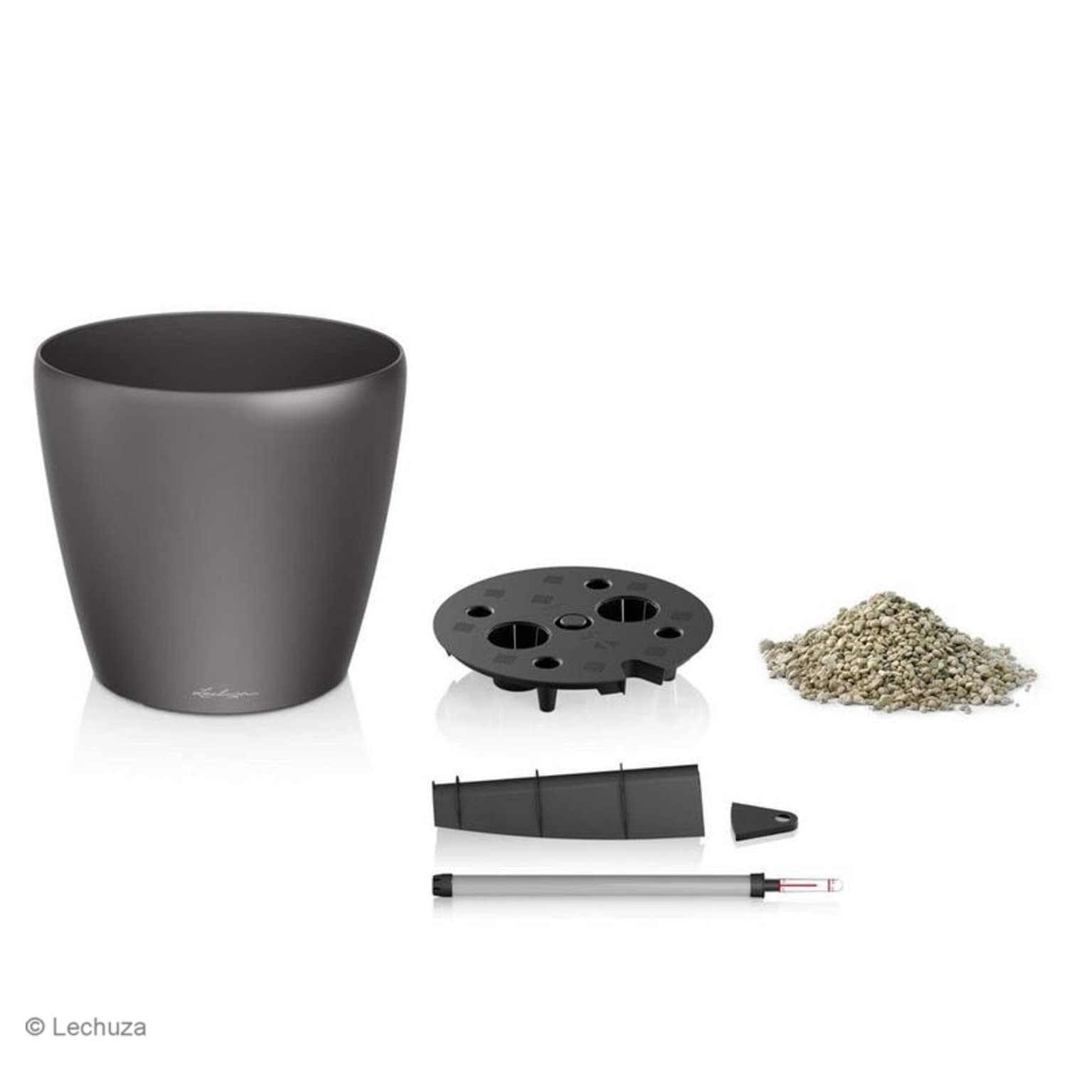 LECHUZA CLASSICO Premium 70 anthrazit metallic 14663