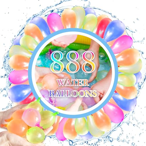 Globos de agua | Globos De Agua Llenado Rapido: 888 Globos De Agua 60 Segundos Autosellables Llenado Ultra Rápido - Fiesta Al Aire Libre Jardin Playa Fiesta
